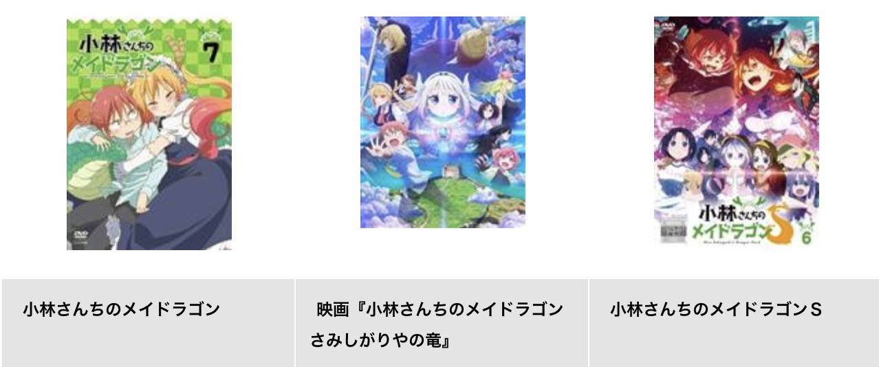 TSUTAYA DISCASの小林さんちのメイドラゴン作品画像