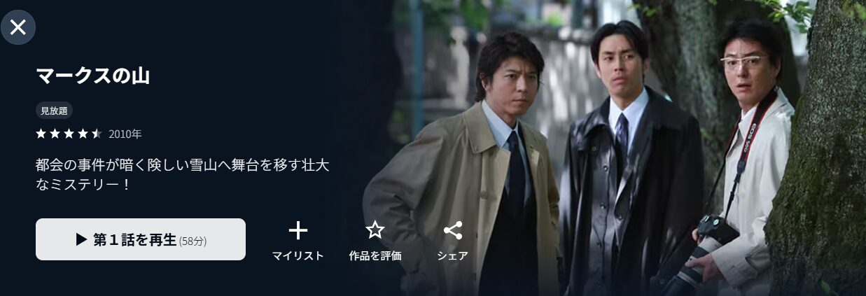 U-NEXTのマークスの山配信画像