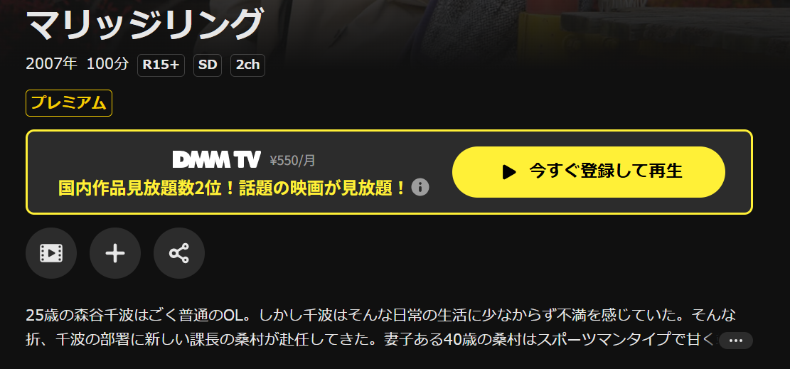 DMM TVのマリッジリング配信画像