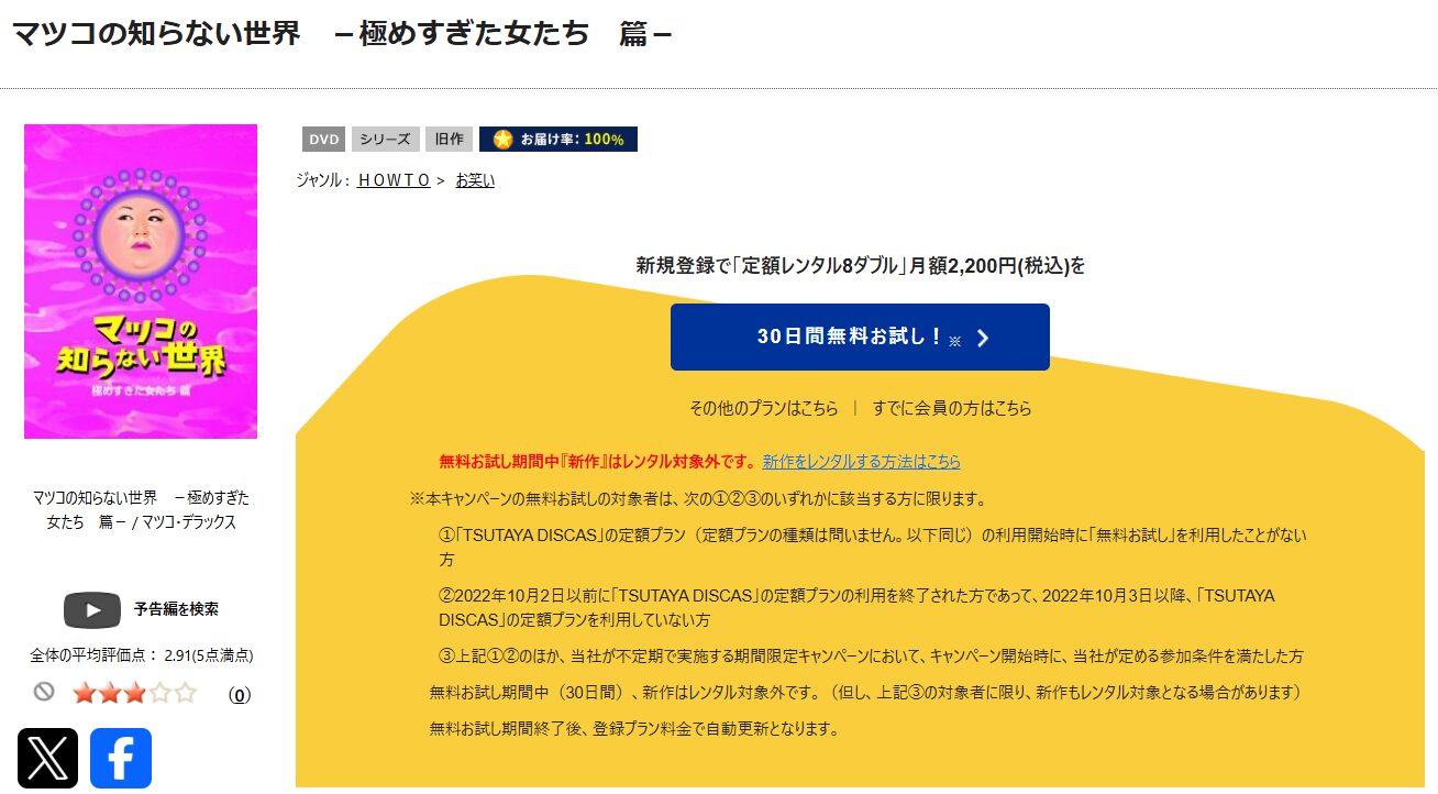 TSUTAYA DISCASのマツコの知らない世界