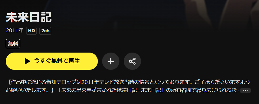 DMM TVの未来日記配信画像
