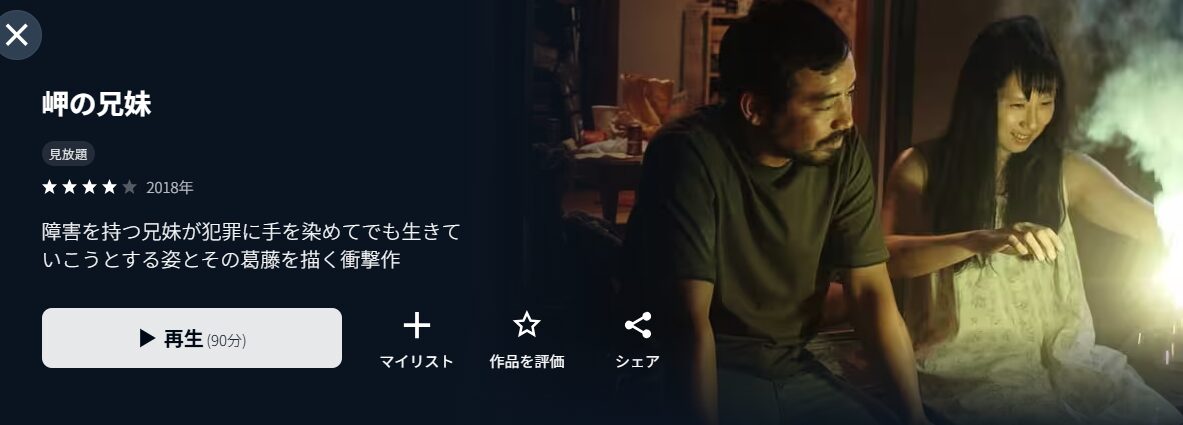 U-NEXTの岬の兄弟配信画像