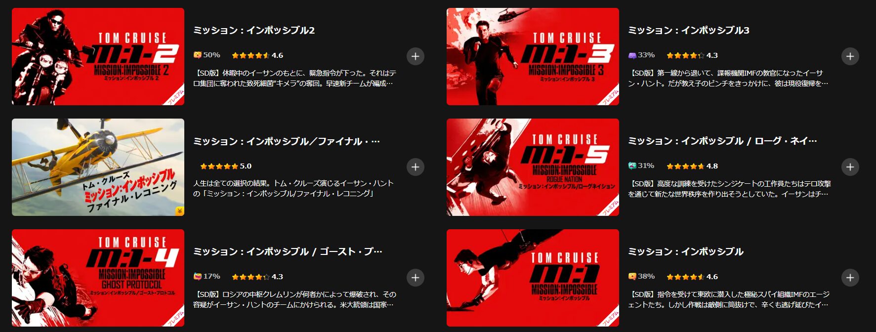Leminoのミッションインポッシブル配信画像