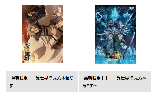 TSUTAYA DISCASの無職転生