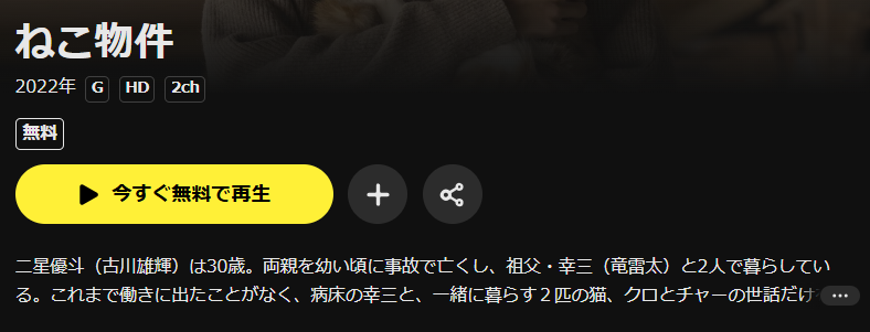 DMM TVのねこ物件配信画像