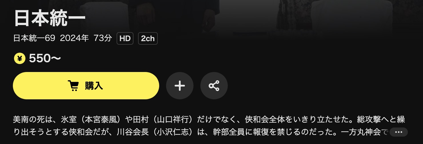 DMM TVの日本統一69配信画像