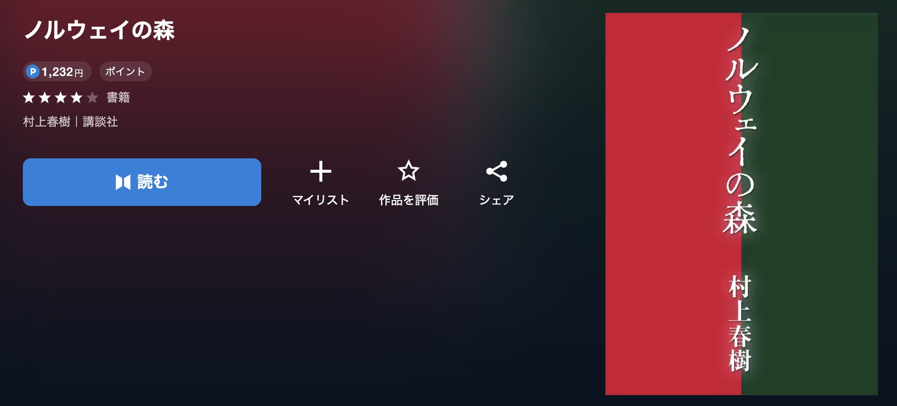 U-NEXTのノルウェイの森 配信画像