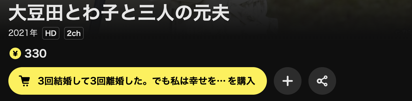 DMM TVの大豆田とわ子と三人の元夫配信画像