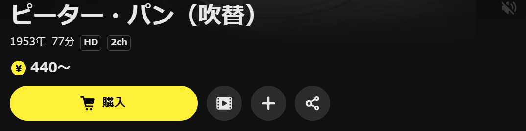 DMM TVのピーター・パン配信画像