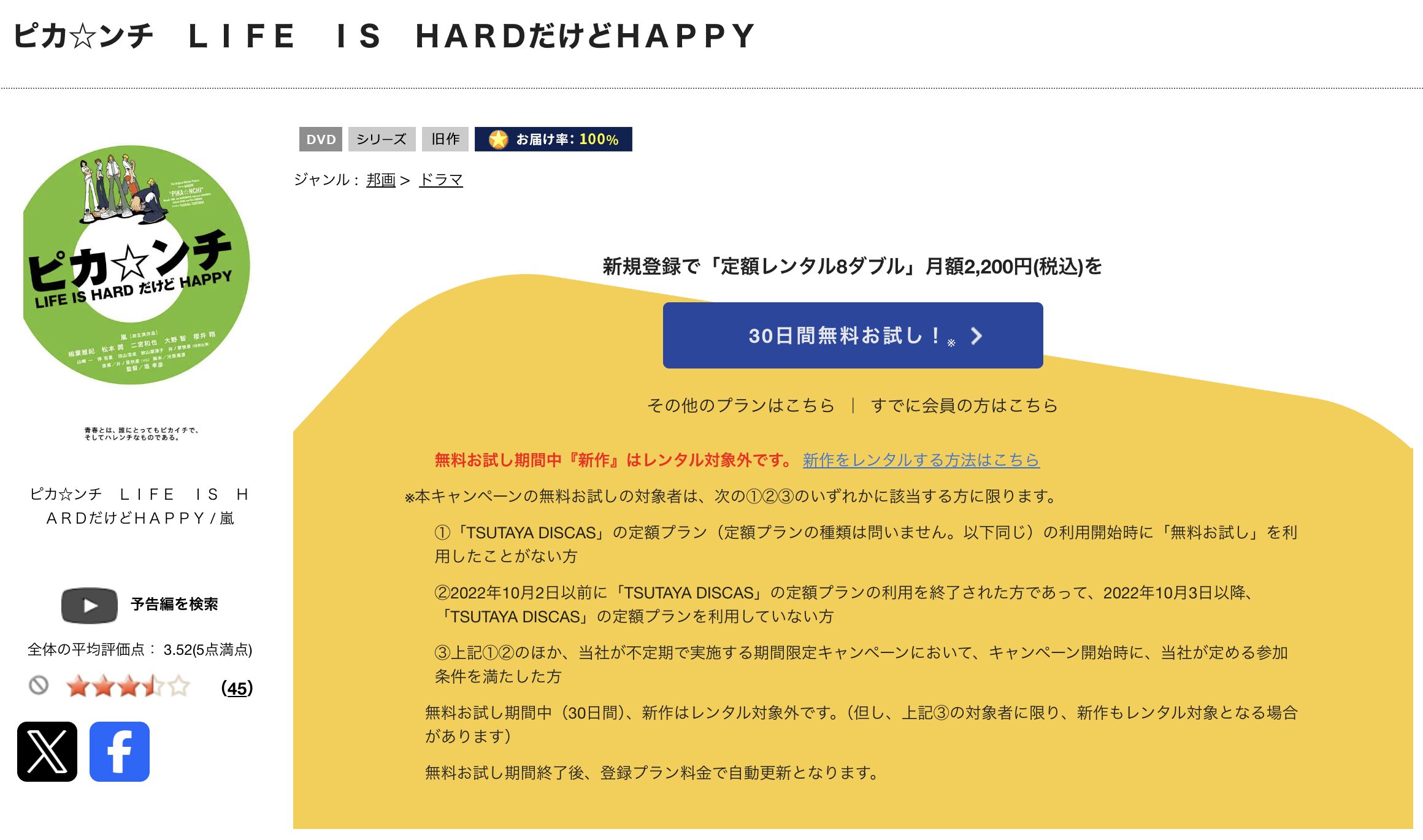 TSUTAYA DISCASのピカ☆ンチ LIFE IS HARDだけどHAPPY
