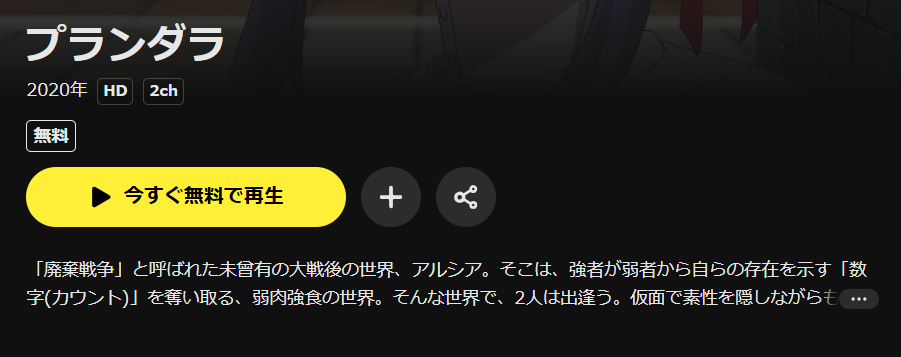 DMM TVのプランダラ配信画像