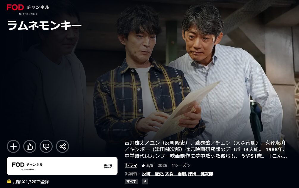 Amazonプライムのラムネモンキー配信画像