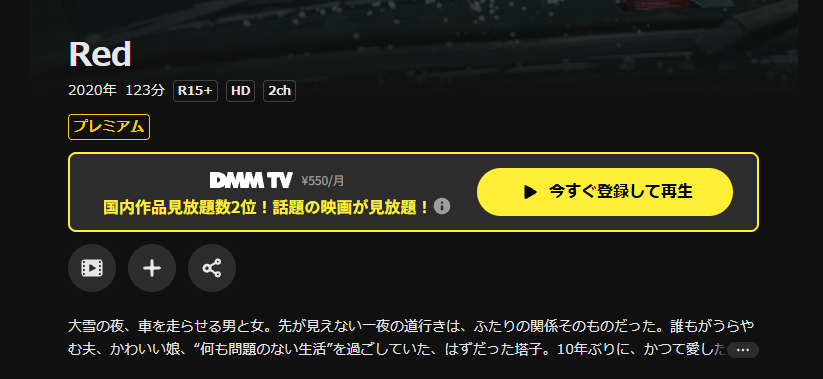 DMM TVのRed配信画像