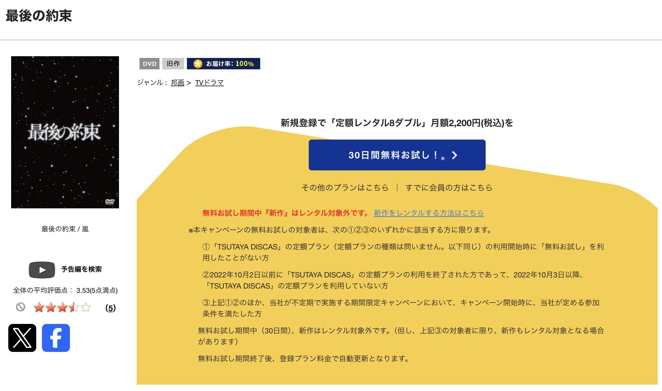 TSUTAYA DISCASの最後の約束