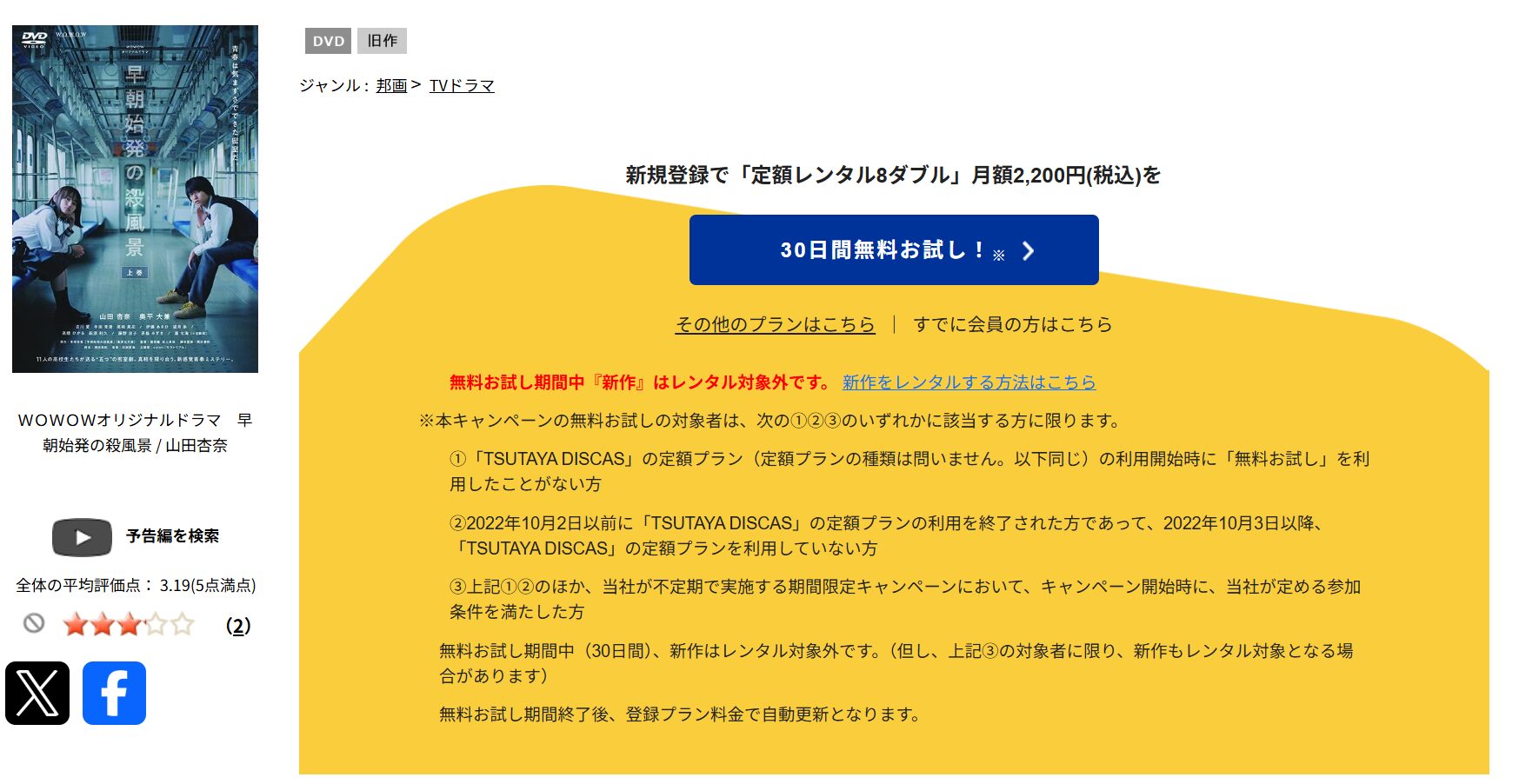 TSUTAYA DISCASの早朝始発の殺風景