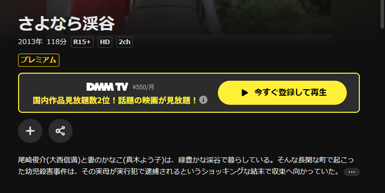 DMM TVのさよなら渓谷配信画像