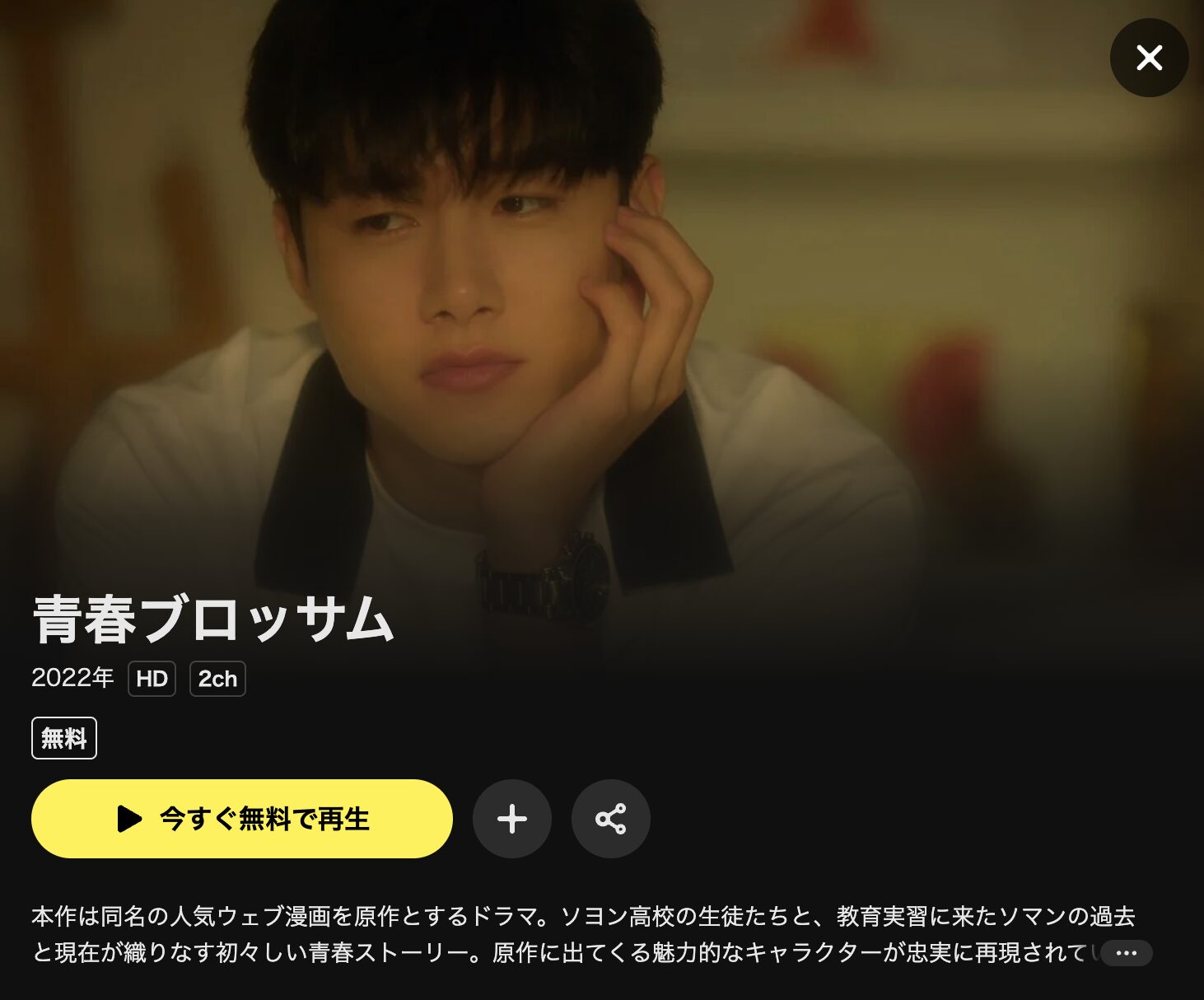 DMM TVの青春ブロッサム配信画像
