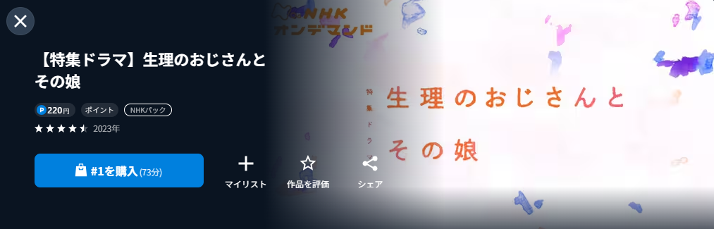 U-NEXTの生理のおじさんとその娘配信画像