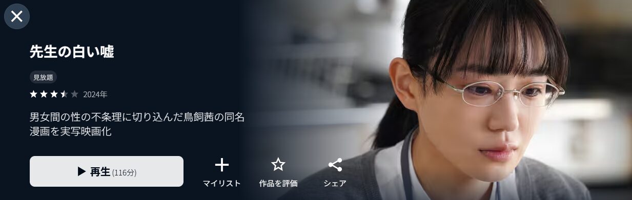 U-NEXTの先生の白い嘘配信画像