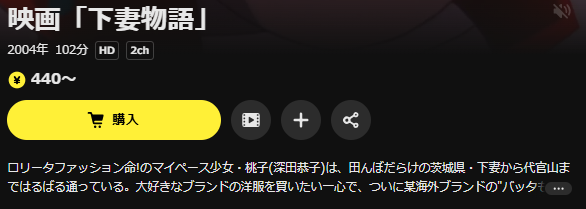 DMM TVの下妻物語配信画像