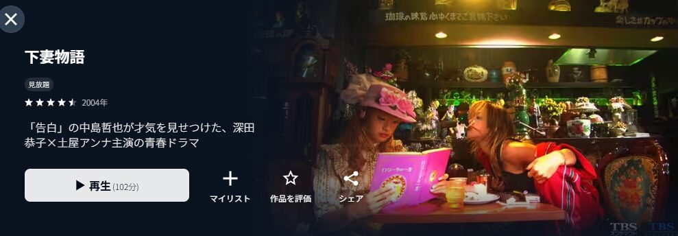 U-NEXTの下妻物語配信画像