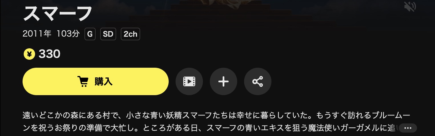 DMM TVのスマーフ配信画像