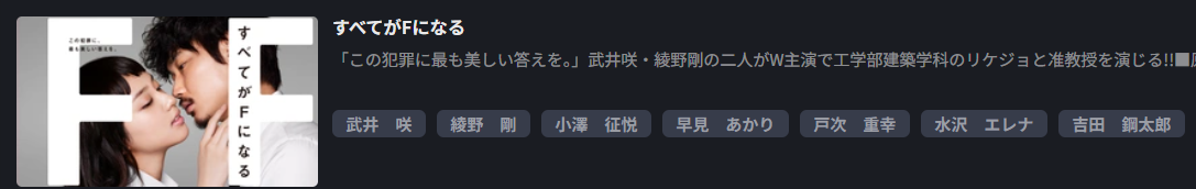 FOD PremiumのすべてがFになる配信画像