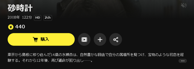 DMM TVの砂時計配信画像