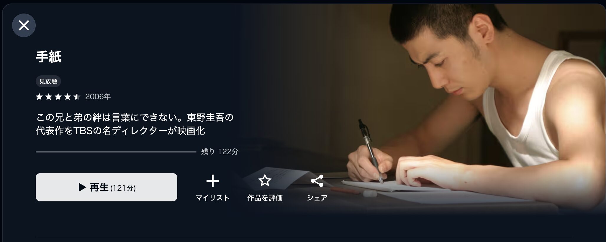 U-NEXTの手紙配信画像
