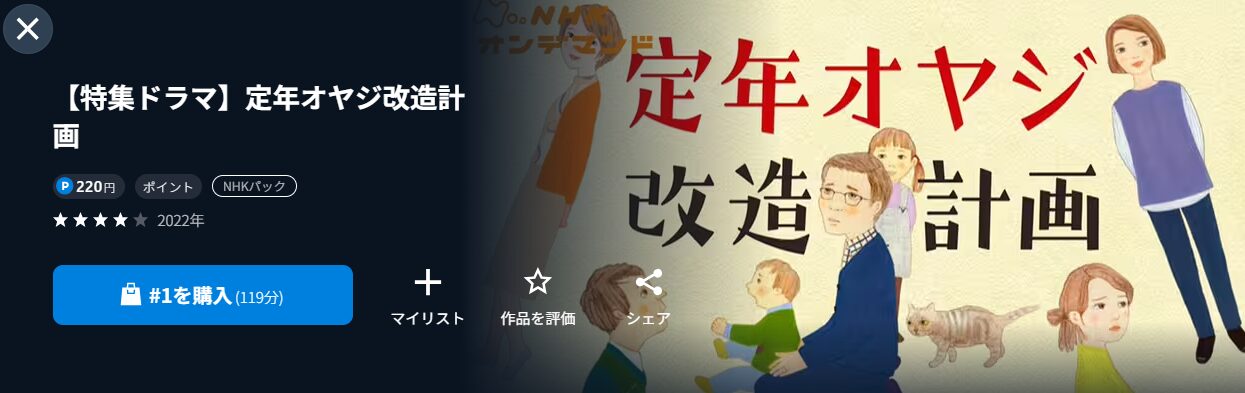 NHKオンデマンドの定年オヤジ改造計画配信画像