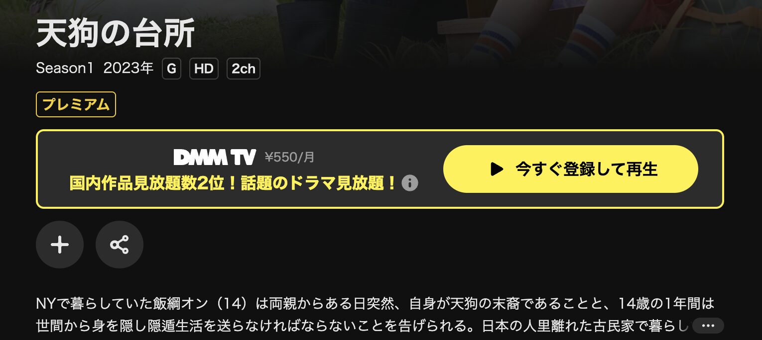 DMM TVの天狗の台所（実写）配信画像