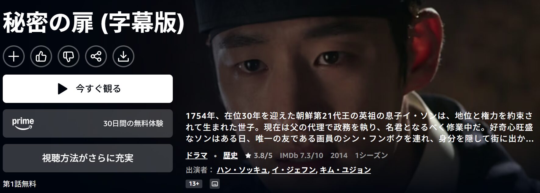Amazonプライムの秘密の扉配信画像