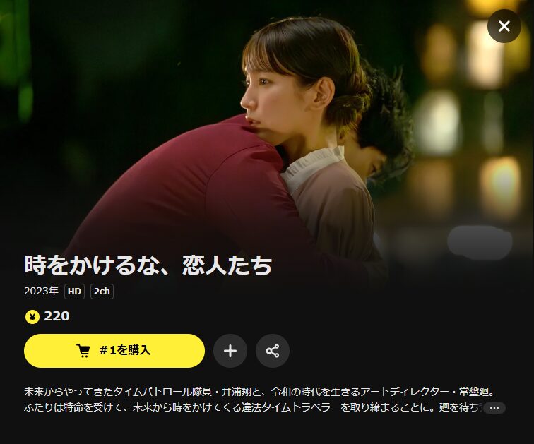 DMM TVの時をかけるな、恋人たち配信画像