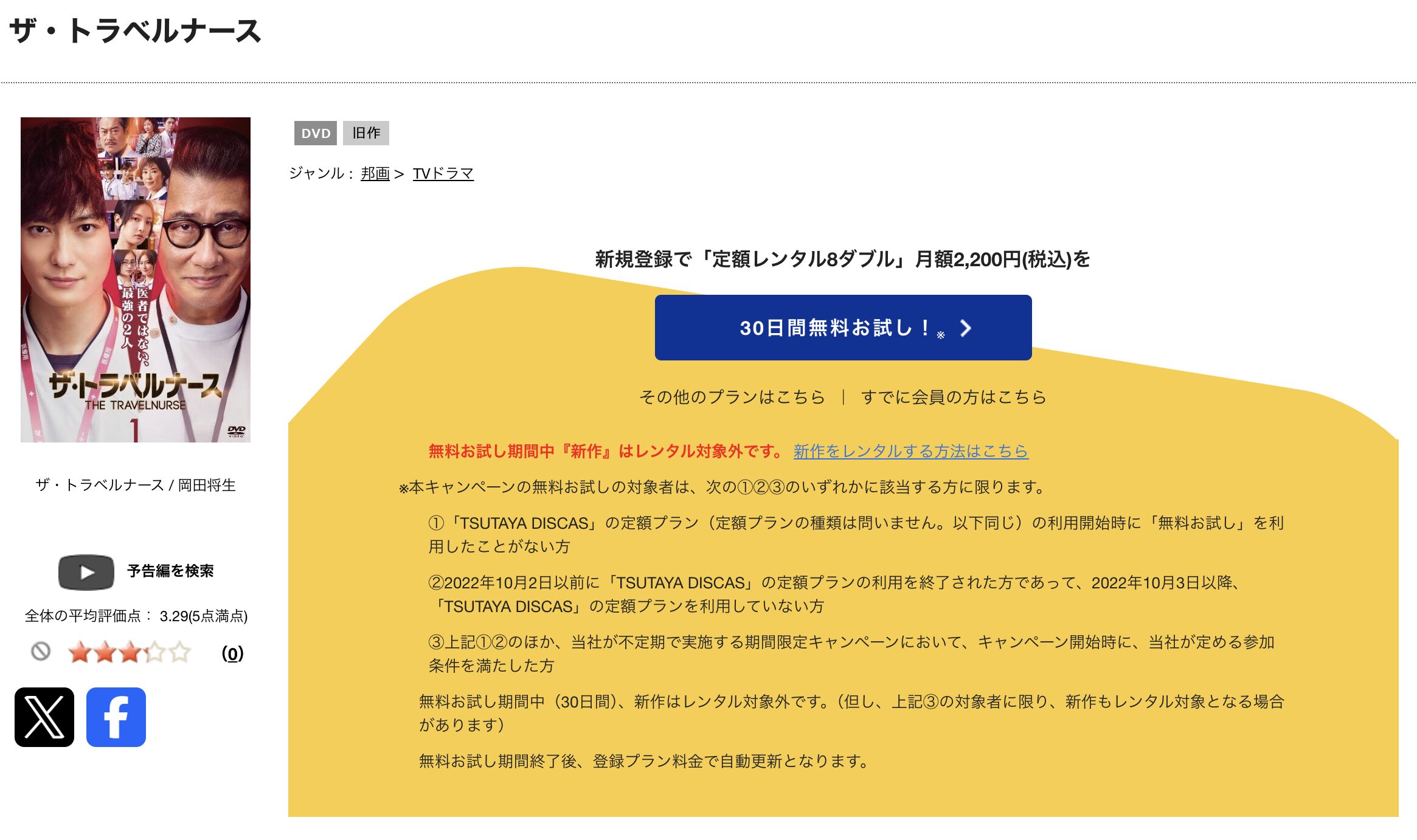 TSUTAYA DISCASのザ・トラベルナース