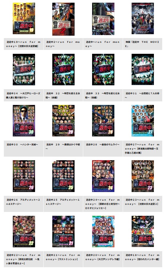 TSUTAYA DISCASの逃走中