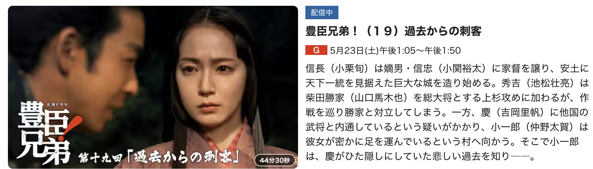 豊臣兄弟！ 見逃し配信