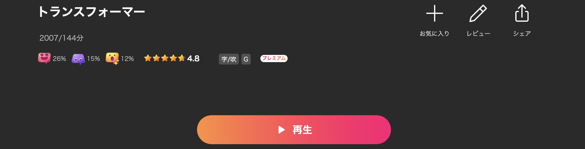Leminoのトランスフォーマー配信画像