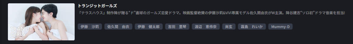 FOD Premiumのトランジットガールズ配信画像