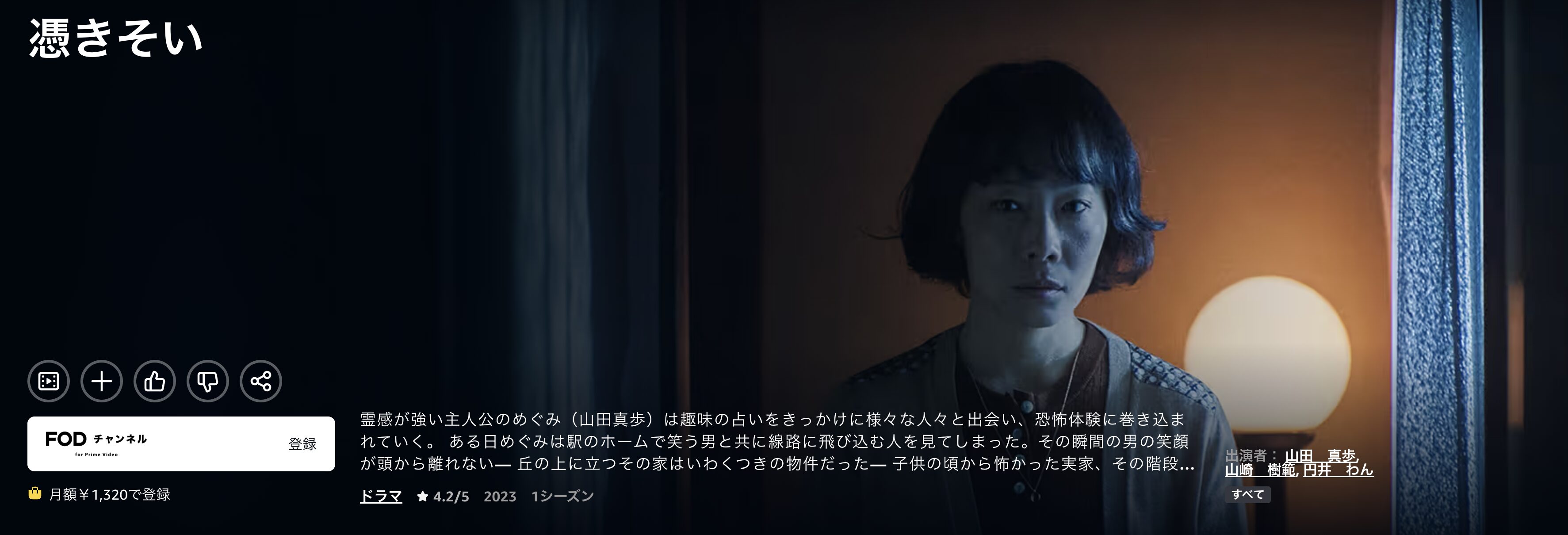 Amazonプライムの憑きそい配信画像