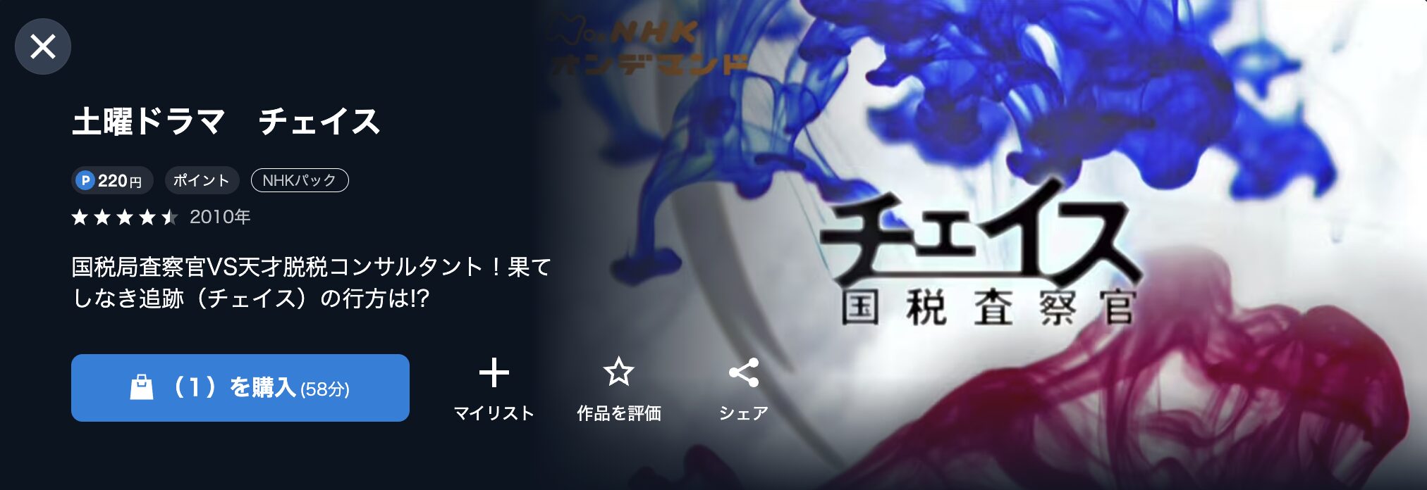 ドラマ｜チェイス国税査察官の動画を無料で見れる配信サイトまとめ