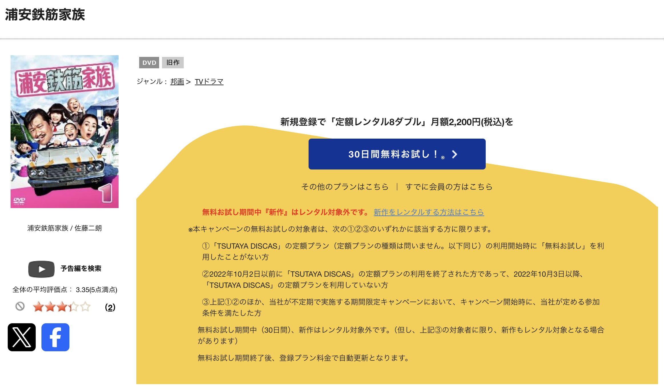 TSUTAYA DISCASの浦安鉄筋家族