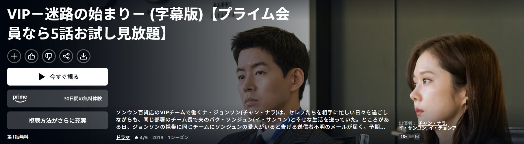 韓国ドラマ｜VIP-迷路の始まり-の動画を日本語字幕で無料で見れる配信