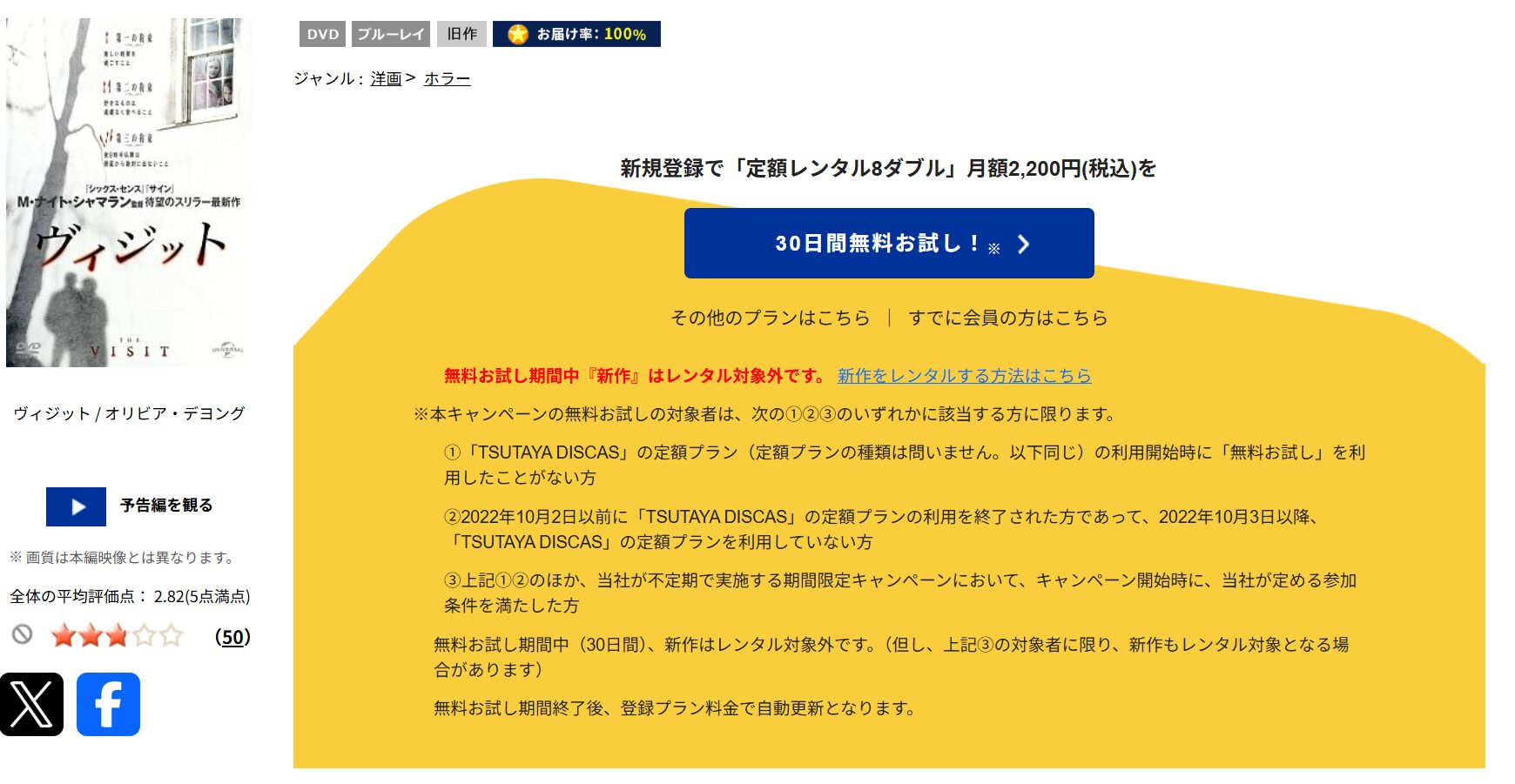 TSUTAYA DISCASのヴィジット
