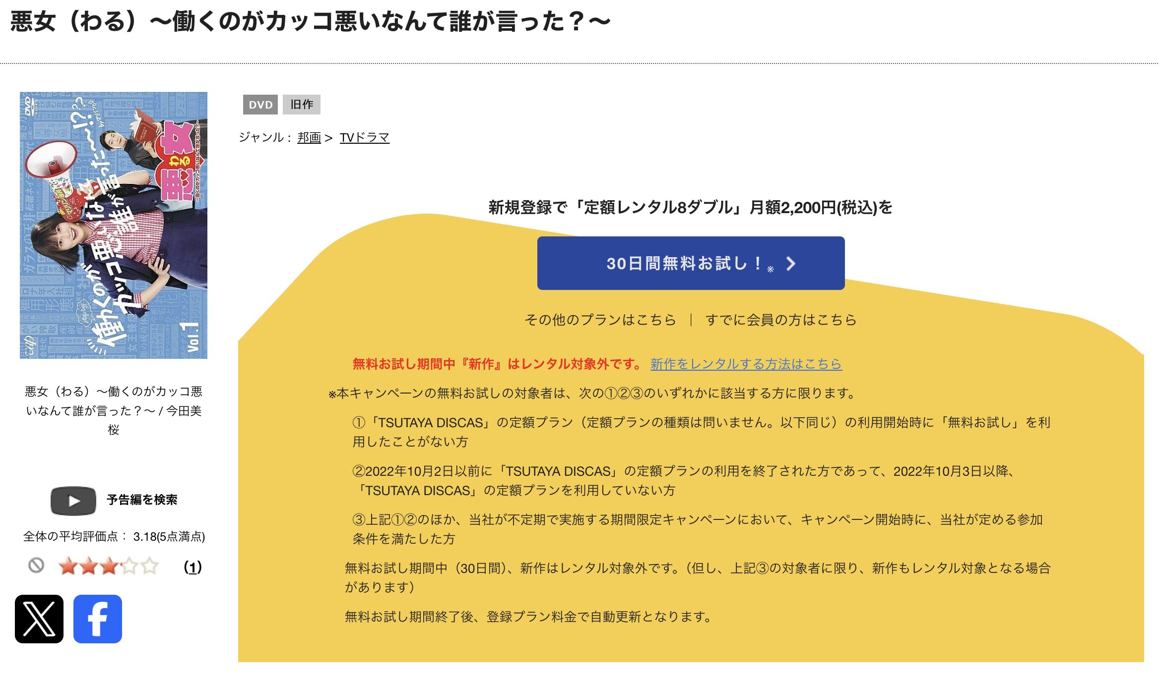TSUTAYA DISCASの悪女（わる）