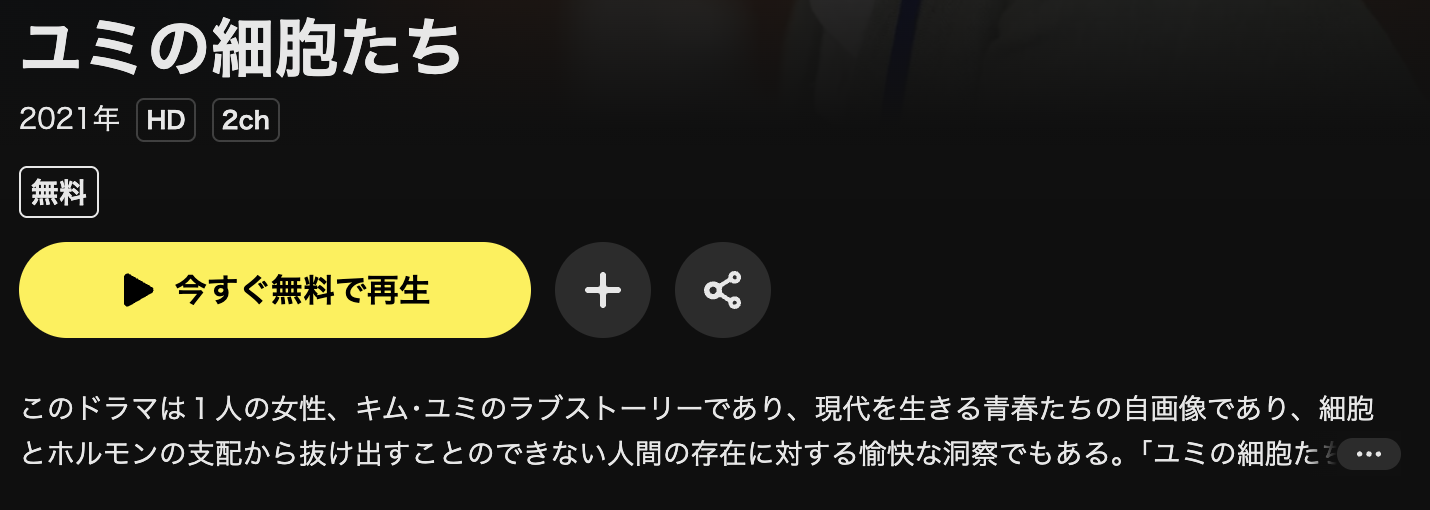 DMM TVのユミの細胞たち配信画像