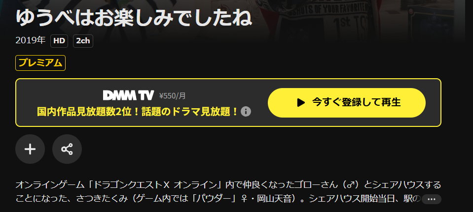 DMM TVのゆうべはお楽しみでしたね配信画像