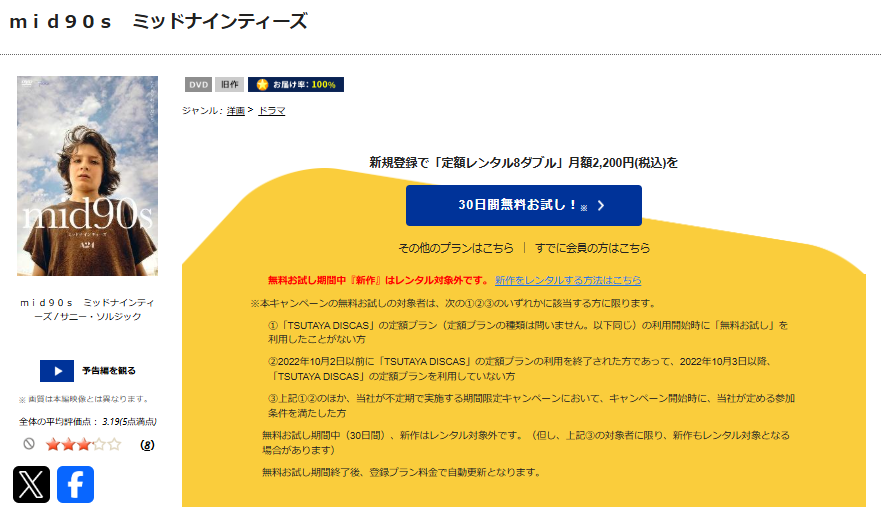 TSUTAYA DISCASのmid90s ミッドナインティーズ