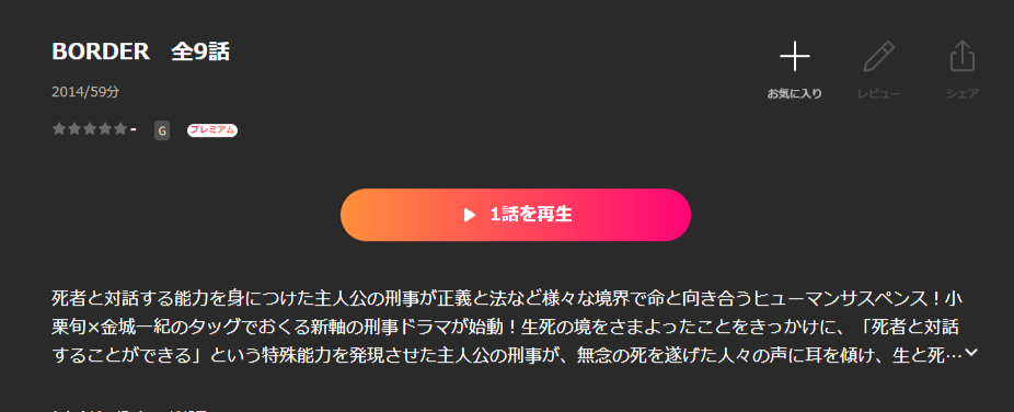 LeminoのBORDER 警視庁捜査一課殺人犯捜査第4係配信画像