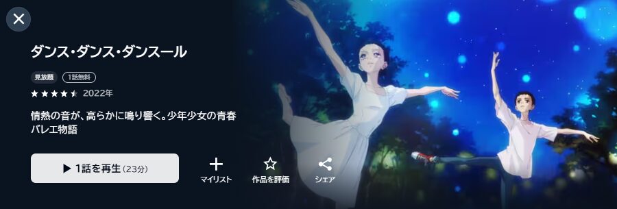 アニメ｜ダンス・ダンス・ダンスールの動画を全話無料で見れる配信