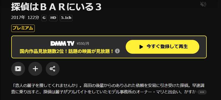 DMM TVの探偵はBARにいる3配信画像